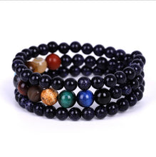 将图片加载到图库查看器,Galaxy Solar System Bracelet Universe Nine Planets Natural Stone Stars Earth Moon Bracelet For Women Man Fashion Jewelry