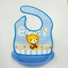 Load image into Gallery viewer, Baby Waterproof Silicone Bibs Burp Cloths Washable Roll Up Crumb Catcher Feeding Bib
