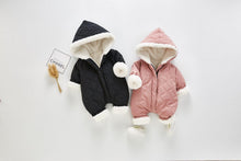 将图片加载到图库查看器,Modern Elegant Winter Children's baby Plush Thickened Cotton Jumpsuit Jacket For New Baby Boys and Girls