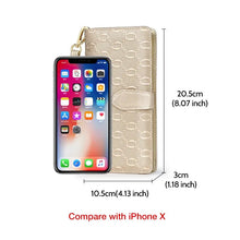 Load image into Gallery viewer, FOXER Brand Women's Long Cow Leather Wallets Ladies Clutch Bags Famous Designer Purses Women Purse Fashion Female Cowhide Wallet
