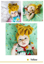 Load image into Gallery viewer, New Large Bow Baby Headband Velet Soft Bowknot Girl Accessories Hair Solid Messy Bows Toddler Headbands Baby Head Wraps Turban Big Bow for Girls