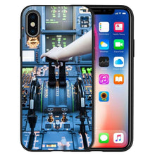 Load image into Gallery viewer, Aircraft Airplane Cockpit Black Silicone Phone Case For Iphone 12 Xr Xs Max 5 5s Se 2020 6 6s Plus 7 8 X 11pro Max 11 Cover Back Case Mobile Cover