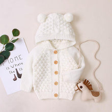 将图片加载到图库查看器,Autumn Infant Hooded Knitting Outwear coat / Jacket For Newborn Baby Boys GirlIn Modern New Elegant Design