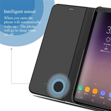 Load image into Gallery viewer, Smart Flip Phone Case For iPhone X XR XS 5 5S SE 7 8 6 6S Plus 11 12 13 Mini Pro Max 2020 Mirror Window Standing Holder Cover Mirror Screen Smart Plating Case 360 Full Body Ultra Thin Intelligent Protective Case