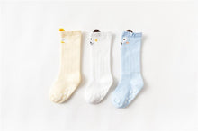 Load image into Gallery viewer, White Baby Sock Non Slip Cotton Long Socks Newborn Knee High Socks For Baby Girls Super Elastic Cute Design