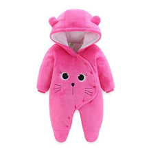 将图片加载到图库查看器,Newborn Winter Hoodie Baby Rompers Outwear Infant Baby Jumpsuit 3M -12M For Girls and Boys Winter Romper