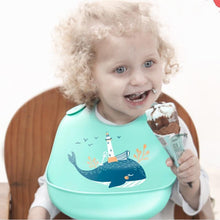 Load image into Gallery viewer, Colorful Baby Stuff Waterproof Silicone Bib Feeding Baby Cartoon Aprons Adjustable Bibs Burp Cloths