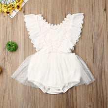 将图片加载到图库查看器,Modern Newborn Baby Girl Flower Lace Romper Bodysuit Jumpsuit Tutu Dress Outfit Clothes Made for Little Prinsess girls between 0-24Months