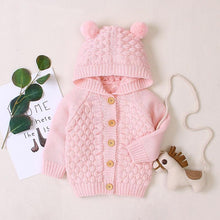 将图片加载到图库查看器,Autumn Infant Hooded Knitting Outwear coat / Jacket For Newborn Baby Boys GirlIn Modern New Elegant Design