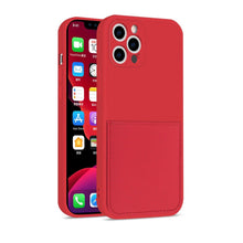 Load image into Gallery viewer, Simple Wallet Case For iphone Silicone Case For iphone 13 12 11 Pro Max Mini With Card Holder Cover Classic Silicone Full Protection Anti-Scratch Shockproof Case