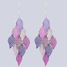 Load image into Gallery viewer, Ethnic Nine-Leaf Drop Earrings – Bohemian Dangle Jewelry for Women
