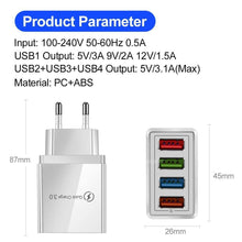 Load image into Gallery viewer, Portable USB Charger Quick Charge 3.0 4.0 QC3.0 Fast Charging Mobile Phone Accessories