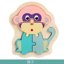 将图片加载到图库查看器,Wooden Children Colorful Animal Stevvex Puzzle for Toddler Creative Puzzle Early Educational Toys for Boys and Girls 2-4