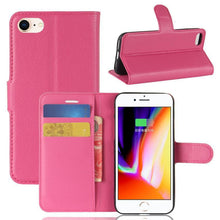 Load image into Gallery viewer, Phone Case For IPHONE 7 8 Plus Wallet Case Flip Leather Back Cover For IPHONE7 IPHONE8 IPHONE 7plus 8plus Simple Case Foldable Case Leather Case Flip Phone Cover Case