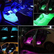Load image into Gallery viewer, Lights LED Car Strip Lights with Two-Line Waterproof Design RGB LED Strip Light With USB Wireless Remote Music Control Multiple Modes For Auto Car