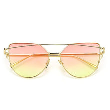 Load image into Gallery viewer, NEW Stevvex Designer Cat eye Sunglasses For Women and Ladies in Vintage Metal Reflective Glasse Mirror Retro Oculos De Sol Gafas Style With UV 400 Protection
