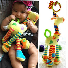 Load image into Gallery viewer, Modern Baby Development Giraffe Animal Hand Bells Rattles Handle Toys Stroller Hanging Teether Baby Toys For Kids