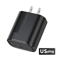 将图片加载到图库查看器,Small Black PD Charger USB 18W QC 4.0 USB Type C Fast Portable Wall Charger High Speed Charging