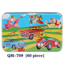 将图片加载到图库查看器,New 60 Pieces Wooden Puzzle Kids Toy Cartoon Animal Wooden Puzzles Child Early Educational Learning Toys for Christmas Gift