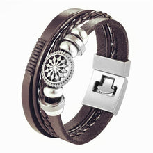 将图片加载到图库查看器,Trendy Modern Jewelry Leather Bracelet Men Braided Multilayer Anchor Bracelets Ladies Rope Chain for Male Jewelry Classic Style