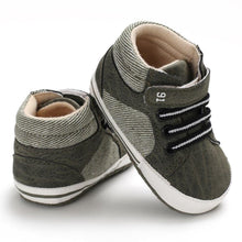 Load image into Gallery viewer, 0-18M Newborn Baby Soft Sole Shoes Boys Kids Lace-Up Ankle Boots Sneakers Perfect Baby Gift