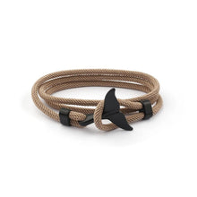 将图片加载到图库查看器,Whale Tail Anchor Bracelets Men And Women Charm Nautical Survival Rope Chain Bracelet Male Wrap Metal Hooks Fashion Gift