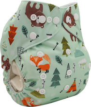 将图片加载到图库查看器,Baby Pocket Cloth Diaper Nappy Reusable Adjustable Washable No Inserts Nappie For Baby In Modern Printed Style