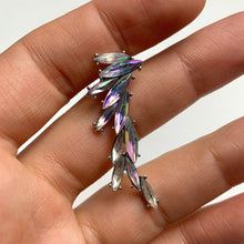Load image into Gallery viewer, 1/4 Aurora Gem Feathered Cascade Tragus Cartilage Earring