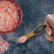 Load image into Gallery viewer, 8-Piece: Double Sided Stackable Copper Magnetic Measuring Spoons Set with Leveler