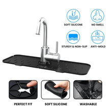 Load image into Gallery viewer, Silicone Kitchen Sink Faucet Splash Guard and Drip Catcher Tray