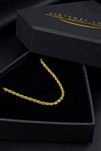 Load image into Gallery viewer, Stainless Steel Gold Tone PVD Rope Chain Layering Necklace