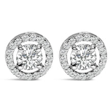 Load image into Gallery viewer, Men's 14K White Gold 1 3/4 Cttw Lab Grown Diamond Halo Cufflink