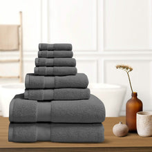 Load image into Gallery viewer, 8-Piece: 100% Organic Cotton Bath Towel Set