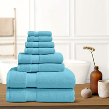 Load image into Gallery viewer, 8-Piece: 100% Organic Cotton Bath Towel Set