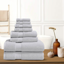 Load image into Gallery viewer, 8-Piece: 100% Organic Cotton Bath Towel Set