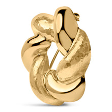 Load image into Gallery viewer, 18K Yellow Gold Sculpted Knot Brooch