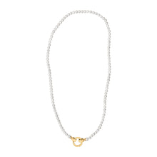 Load image into Gallery viewer, 18K Yellow Gold Vermeil Pearl Strand Infinity Necklace
