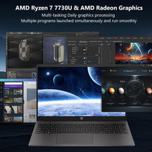 Load image into Gallery viewer, HP 255 G10 Ryzen 7 7730U Laptop Black / 16 GB RAM / 512 GB SSD Win 11 pro US