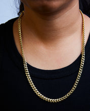 Load image into Gallery viewer, Semi-Solid 14K Yellow Gold 6.1mm Classic Miami Cuban Chain Necklace - 22 Inches