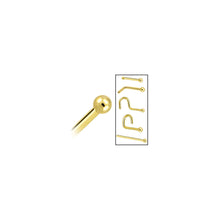 将图片加载到图库查看器,Solid 14K Yellow Gold 1.5mm Ball Nose Ring