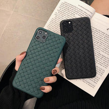 Load image into Gallery viewer, Leather Breathable Mesh Phone Case Suitable For iPhone 14 13 11 Pro Max 12 Mini Xs 6S 7 8 Plus X XR Silicone Soft Thin Protective Exquisite Textures Case For Iphone Comfortable Grip Elegant Case For Smartphone