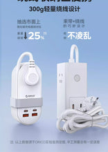 Load image into Gallery viewer, 65W GaN Fast Charging Power Strip 7-in-1 Multi USB-A/C Port for Phone Laptop with Overcharge Protection Portable Travel Adapter