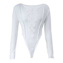 Load image into Gallery viewer, Hot Girl Wear T-shirt American Style Ingenuity Hollow out Strap