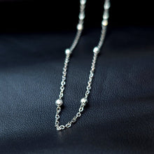 Load image into Gallery viewer, Stainless Steel Ball Station Necklace Satellite Chain Layering Necklace