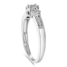 Load image into Gallery viewer, 10K White Gold 1/2 Cttw Diamond Three Stone Ring