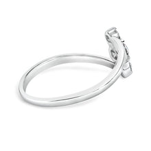 Load image into Gallery viewer, 10K White Gold 1/4 Cttw Lab Grown Diamond Vertical Three Stone Ring