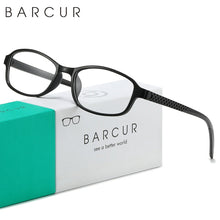 将图片加载到图库查看器,BARCUR Original Classic Presbyopia Glasses for Men and Women High-Quality Plastic Frame with Hinge Splicing Pattern and Mirror Legs Transparent AC Lenses for Reading