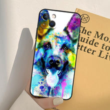 将图片加载到图库查看器,Cartoon German Shepherd Phone Case MAsk Dog Case For iPhone 13 12 Mini 11 14 Pro Max 6S 8 7 Plus SE 2022 2020 X XS Max XR Back Cover Poodle Dog Phone Case Compatible with iphone