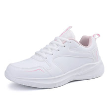 Load image into Gallery viewer, Women Running Shoes PU Leather Lace-up Men Warm Light Walking Sneaker Fitness Sport Flats Comfortable Black Size 35-44 Loafers