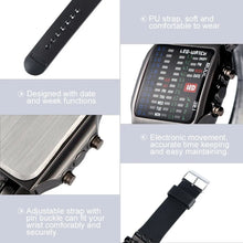 将图片加载到图库查看器,LED Watch Men Fashion Creative Crab Type Electronic Watch Luminous Binary Gift Business Style Cool Waterproof Multi Function